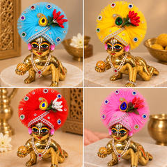 Beautifull Laddu Gopal Mukut/Kalka Kuri Design/ Set of 4/ Size 6