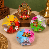 Laddu Gopal Mukut Baicolour / Size 4 / set of 3