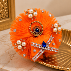 Designer Laddu Gopal Pagdi / Mukut Set of 4 (Multicolor, Stone Work)