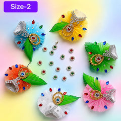 Laddu Gopal Round kalka and Parrot Feather – Set of 6 – Size 2