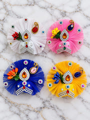 Laddu Gopal Mukut/4 Beautiful Designs/Pack of 4 nos/ Size 6