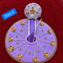 Laddu Gopal purple dress with mukut / size-4