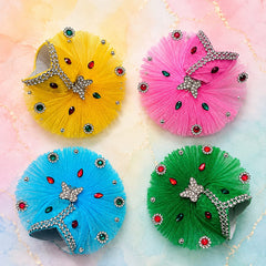 Laddu Gopal Mukut with Butterfly Stone – Set of 4 / Size-4